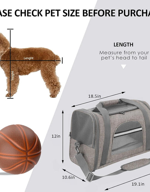 Load image into Gallery viewer, Pet Carrier Airline Approved Pet Carrier Dog Carriers for Small Dogs, Cat Carriers for Medium Cats Small Cats, Small Pet Carrier Small Dog Carrier Airline Approved Dog Cat Pet Travel Carrier
