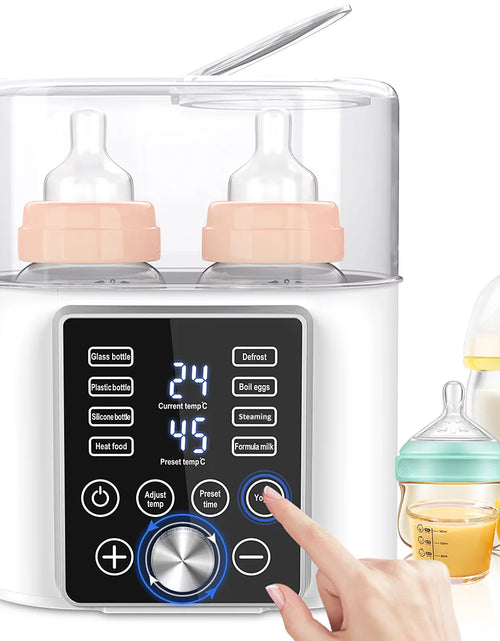 Load image into Gallery viewer, Bottle Warmer, 12-In-1 Baby Double Bottles Warmer Fast Baby Food Heater &amp; Bpa-Free Milk Warmer with LCD Touch Display, Appointment &amp; 24H Accurate Temperature Control for Breastmilk or Formula
