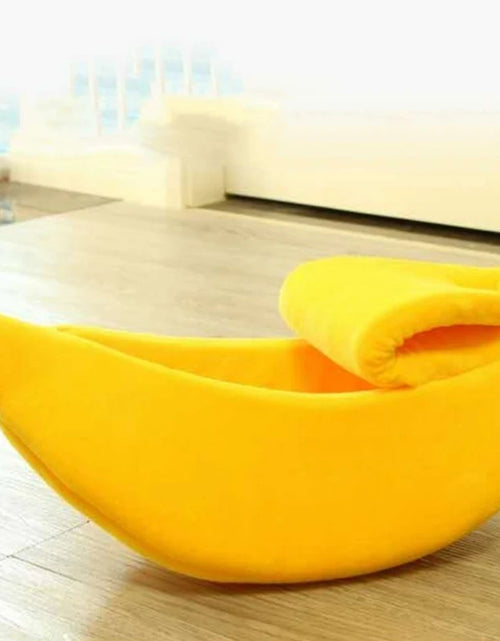 Load image into Gallery viewer, Cute Cat Bed Banana-Shaped Soft Cat Cuddle Bed House Lovely Pet Supplies for Cat Kittens Rabbit Small Dogs Pet Products LBS
