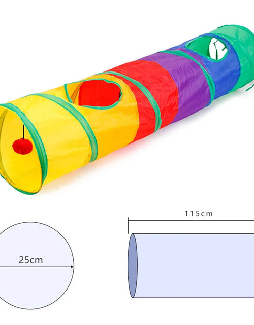 Load image into Gallery viewer, Cat Tunnel Pet Tube Collapsible Play Toy Indoor Outdoor Kitty Puppy Toys for Puzzle Exercising Hiding Training
