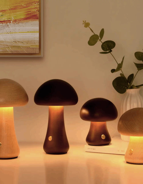 Load image into Gallery viewer, Mushroom Lamp, Dimmable LED Creative Wood Night Light with USB Charging for Home Decor
