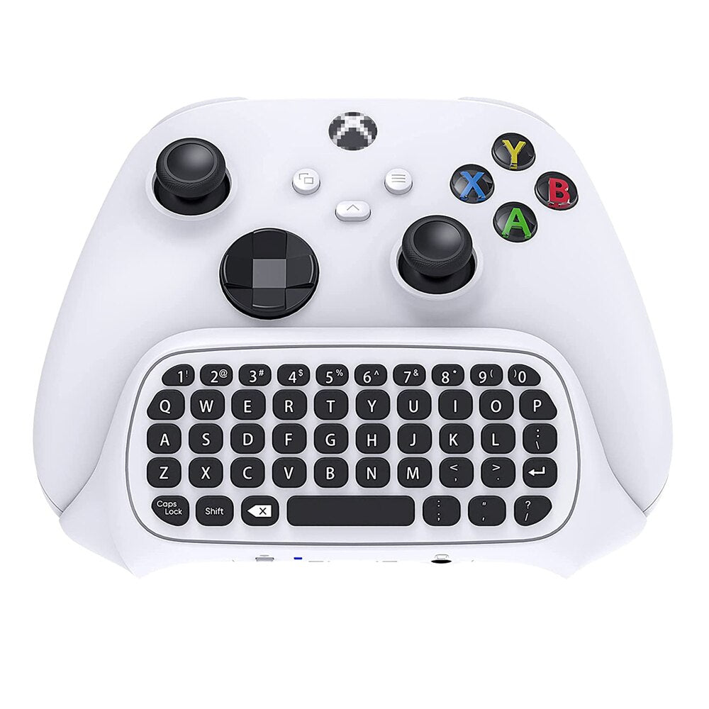 Wireless 2.4Ghz Mini Controller Keyboard Gaming Chatpad with Audio/Headset Jack for  Controller Accessories