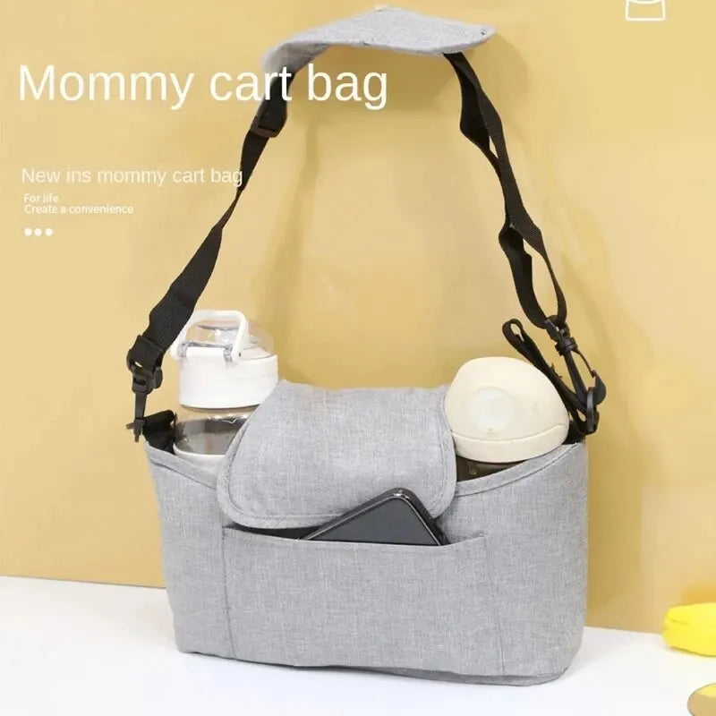 Stroller Bag Baby Diaper Mummy Bag Large Capacity Stroller Organizer Cup Holder Feeding Bottle Stroller Accessories Hanging Bag