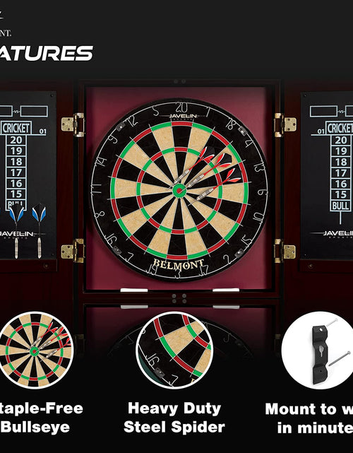 Load image into Gallery viewer, Bristle Dartboard and Cabinet Sets- Features Easy Assembly - Complete with All Accessories
