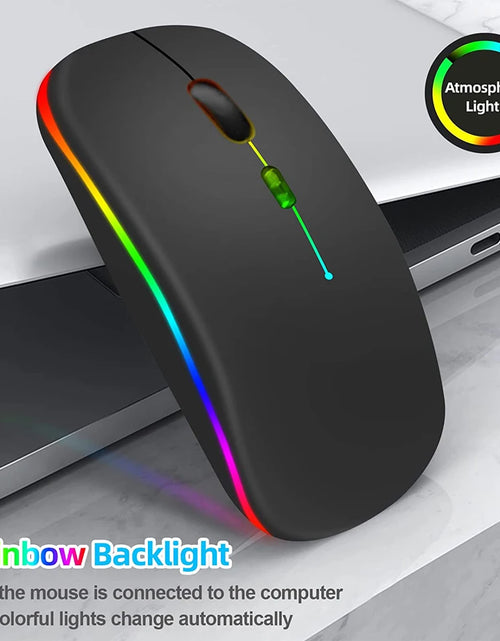 Load image into Gallery viewer, LED Wireless Mouse USB Rechargeable Bluetooth-compatible RGB Mouse Silent Ergonomic Mouse With Backlight For Laptop PC ipad
