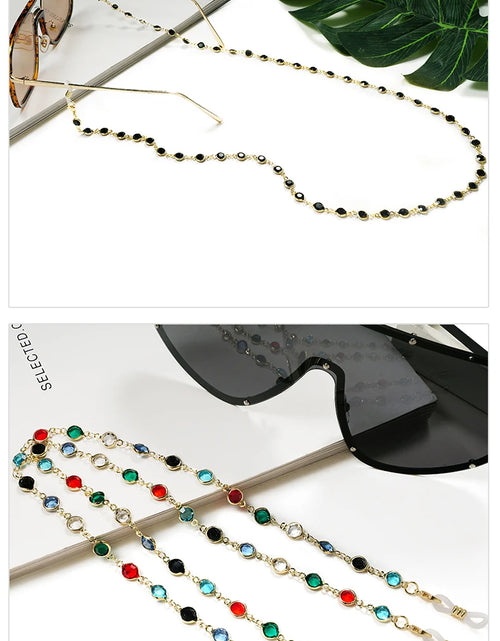 Load image into Gallery viewer, Eyeglass Chains for Women- Chic Sunglasses Crystal Chains for Women -  Eyeglass Holders Beaded String Metal Cords
