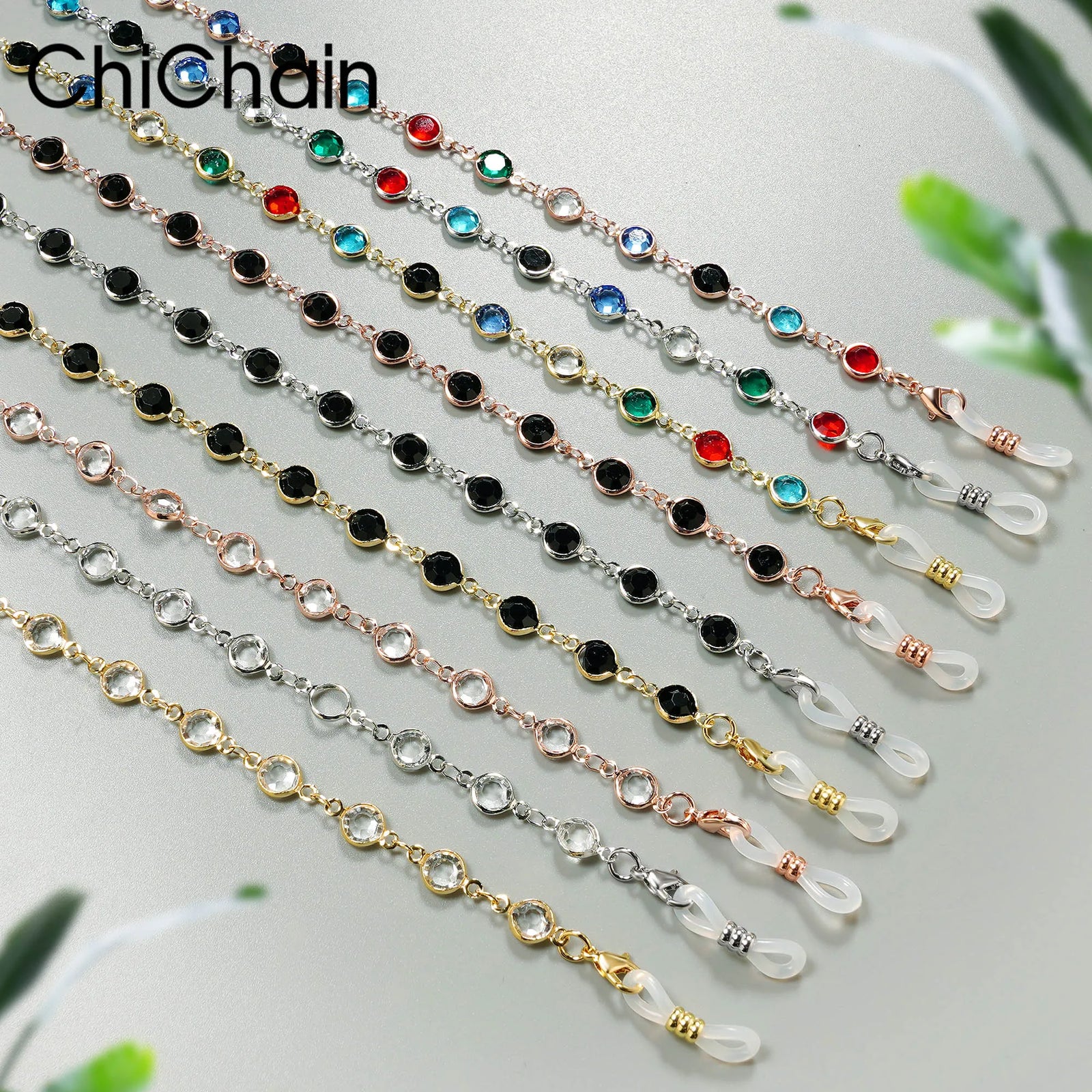 Eyeglass Chains for Women- Chic Sunglasses Crystal Chains for Women -  Eyeglass Holders Beaded String Metal Cords