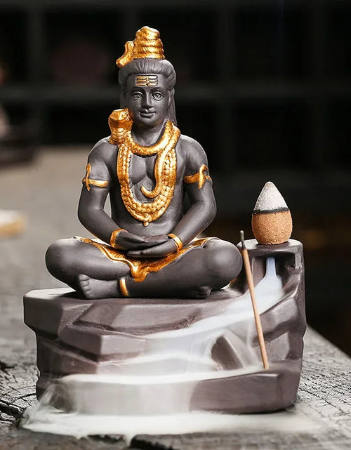 Load image into Gallery viewer, Shiva Buddha  Ornaments For Home Decoration Backflow Incense Burner
