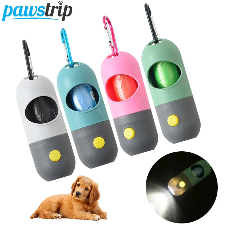 Led Light Pet Waste Bag Dispenser for Dogs Cats Dog Poop Scooper Bags Waste Bags Holder Dispensers Pet Clean Accessories