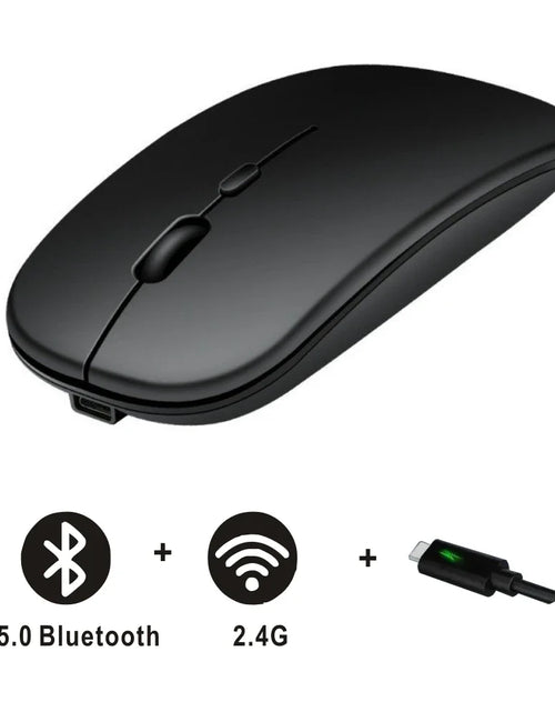 Load image into Gallery viewer, Mouse Rechargeable  Bluetooth Wireless Dual Mode 5.1 BT Silent Computer  gaming  Ergonomic Mouse for PC Laptops 2.4 USB
