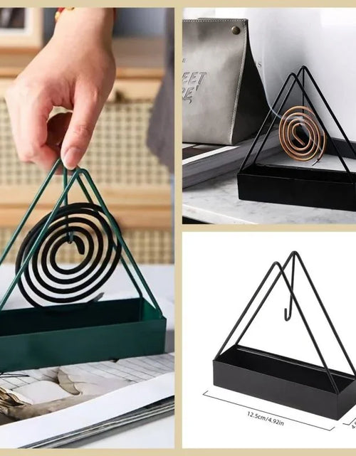 Load image into Gallery viewer, Mosquito Coil Holder Creative Triangle Mosquito Incense Box Sandalwood Incense Holder Tray Incense Smoke Box Incense Burner Tray
