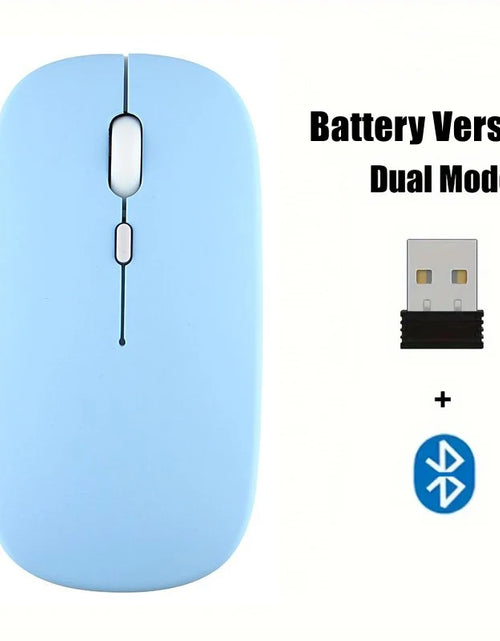 Load image into Gallery viewer, Portable Wireless Mouse Bluetooth-compatible 2.4GHz Dual Modes Computer Mice with Nano Receiver for Notebook PC Laptop Macbook
