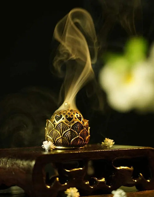 Load image into Gallery viewer, 1pc Lotus Incense Holder,Small Inscent Cone Burner,Mini Asian Style Lotus Flower Zen Decor Gift
