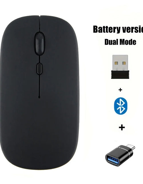 Load image into Gallery viewer, Portable Wireless Mouse Bluetooth-compatible 2.4GHz Dual Modes Computer Mice with Nano Receiver for Notebook PC Laptop Macbook
