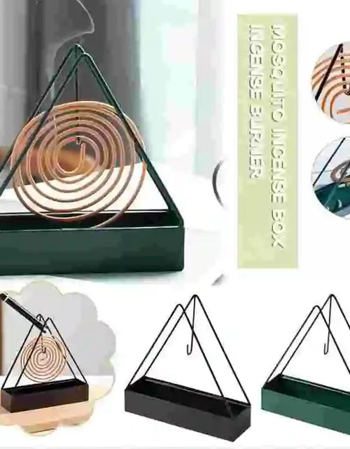 Load image into Gallery viewer, Mosquito Coil Holder Creative Triangle Mosquito Incense Box Sandalwood Incense Holder Tray Incense Smoke Box Incense Burner Tray
