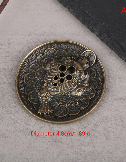 Load image into Gallery viewer, New 1PC Alloy Incense Burner Stick Holder Plate Buddhism Lotus Censer Bronze Nasturtium Incense Burner
