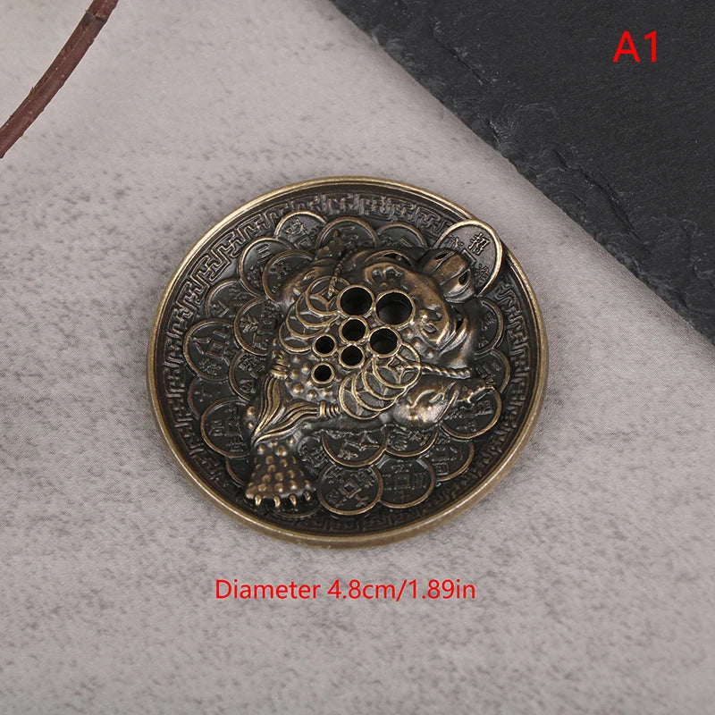 New 1PC Alloy Incense Burner Stick Holder Plate Buddhism Lotus Censer Bronze Nasturtium Incense Burner