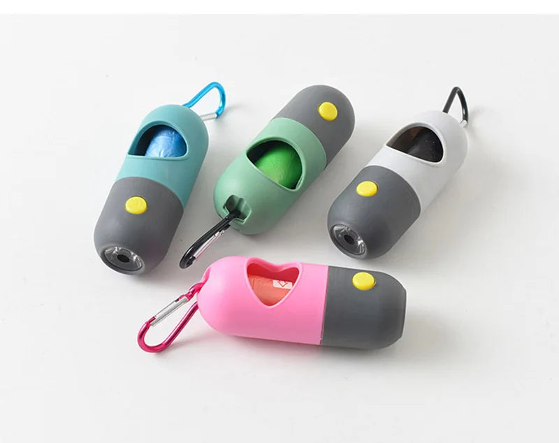 Led Light Pet Waste Bag Dispenser for Dogs Cats Dog Poop Scooper Bags Waste Bags Holder Dispensers Pet Clean Accessories