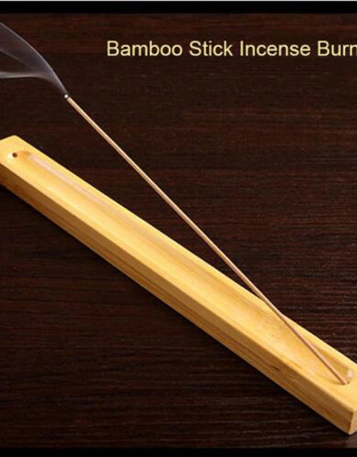 Load image into Gallery viewer, Useful Bamboo Material Stick Plate Incense Holder Fragrant Ware Stick Incense Burner bamboo line incense burner
