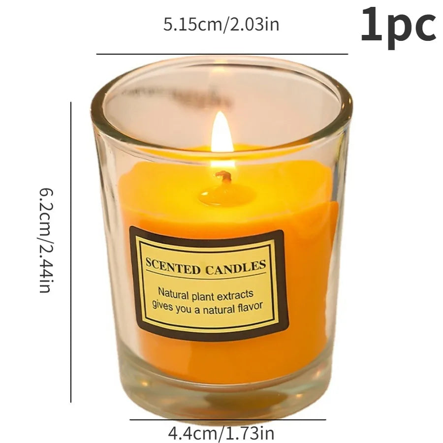 1 clear glass windproof scented candle