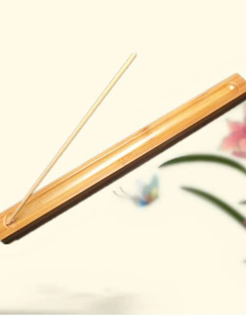 Load image into Gallery viewer, Useful Bamboo Material Stick Plate Incense Holder Fragrant Ware Stick Incense Burner bamboo line incense burner
