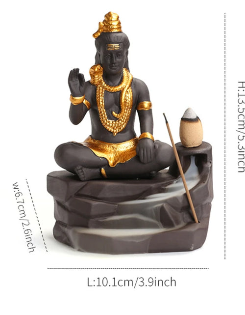 Load image into Gallery viewer, Shiva Buddha  Ornaments For Home Decoration Backflow Incense Burner
