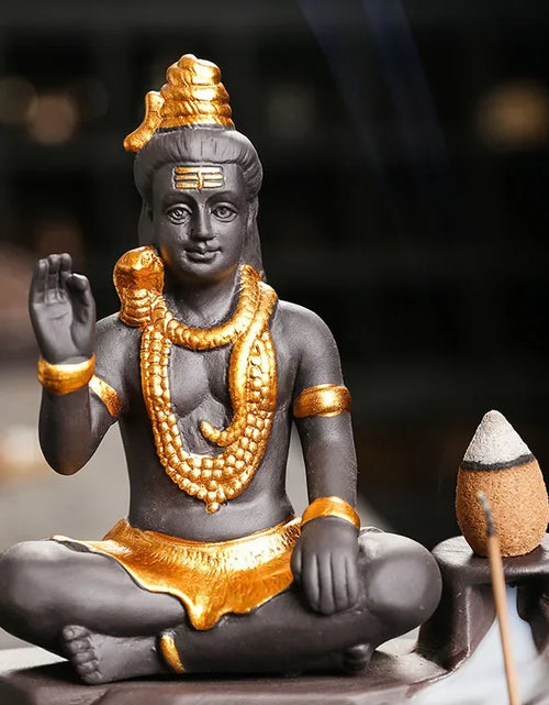 Load image into Gallery viewer, Shiva Buddha  Ornaments For Home Decoration Backflow Incense Burner
