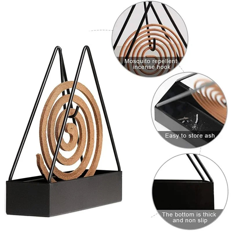 Mosquito Coil Holder Creative Triangle Mosquito Incense Box Sandalwood Incense Holder Tray Incense Smoke Box Incense Burner Tray