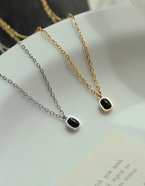 Load image into Gallery viewer, Luxury Black Crystal Beanie Pendant Necklace
