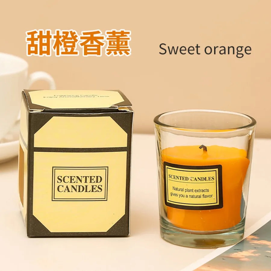 1 clear glass windproof scented candle