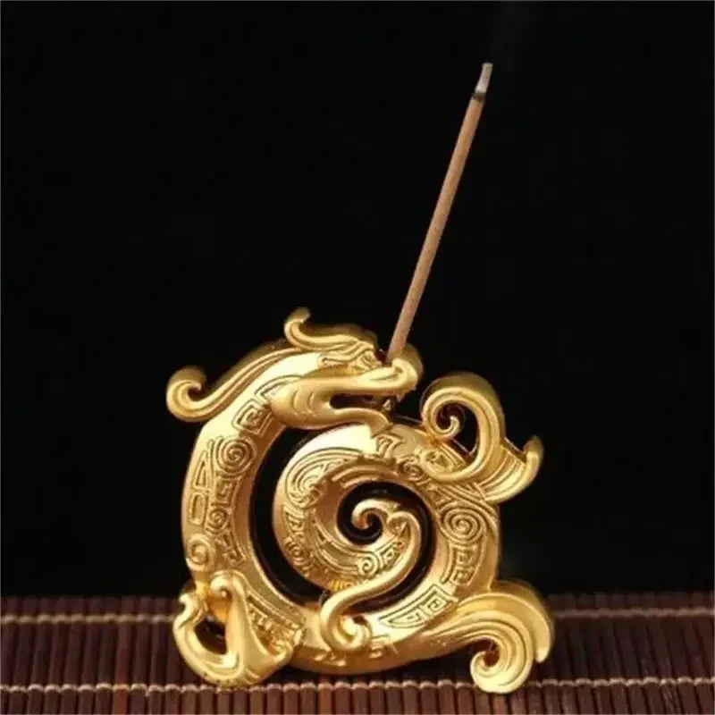 Line Incense Burner Stick Holder Fragrance Stand Meditation Dragon Shape Coil Base Mini Metal Support Rods Home Decor Burners