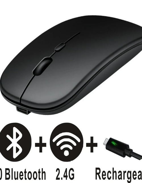 Load image into Gallery viewer, Mouse Rechargeable  Bluetooth Wireless Dual Mode 5.1 BT Silent Computer  gaming  Ergonomic Mouse for PC Laptops 2.4 USB
