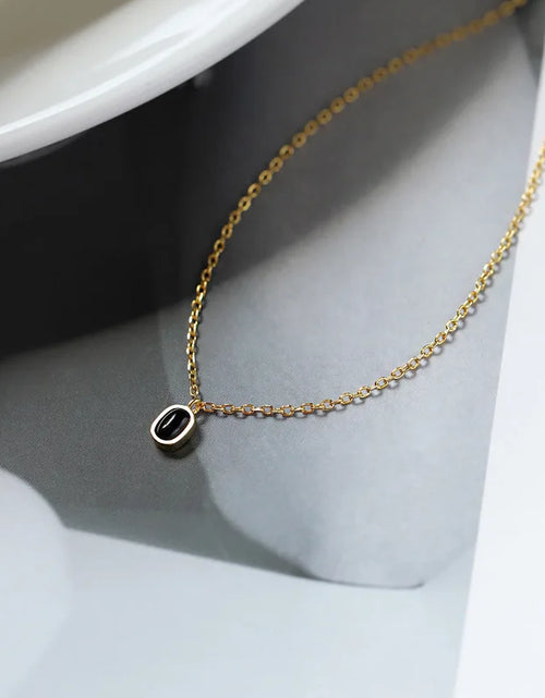 Load image into Gallery viewer, Luxury Black Crystal Beanie Pendant Necklace
