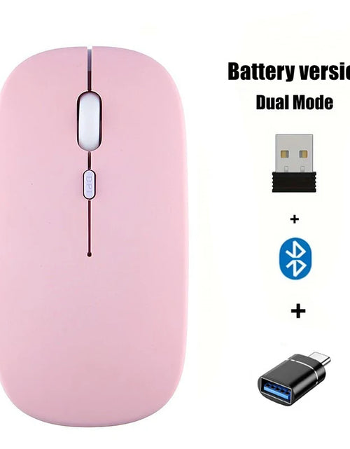 Load image into Gallery viewer, Portable Wireless Mouse Bluetooth-compatible 2.4GHz Dual Modes Computer Mice with Nano Receiver for Notebook PC Laptop Macbook
