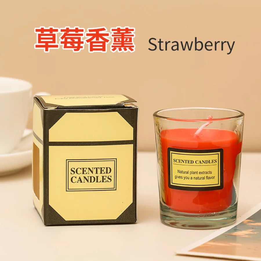 1 clear glass windproof scented candle