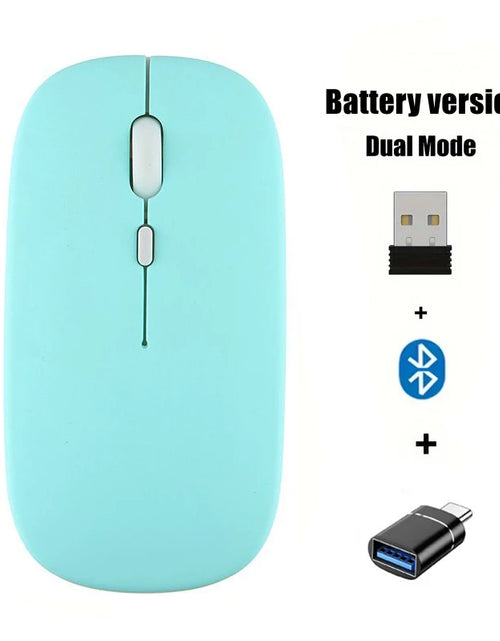 Load image into Gallery viewer, Portable Wireless Mouse Bluetooth-compatible 2.4GHz Dual Modes Computer Mice with Nano Receiver for Notebook PC Laptop Macbook
