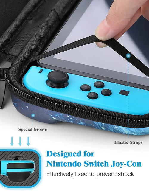 Load image into Gallery viewer, For Switch Case Compatible with Nintendo Switch, 9 in 1 Accessories kit with Carrying Case, Dockable Protective Case
