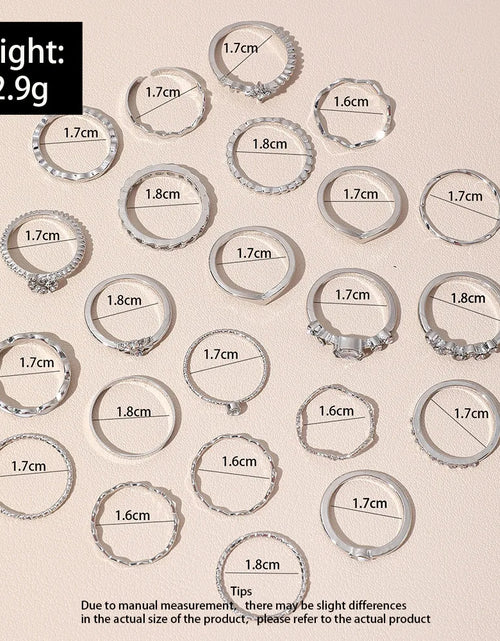 Load image into Gallery viewer, 23Pcs Trendy Simple Knuckle Rings Set For Women Crystal Star Moon Eye Wave Ring Female Fashion Party Jewelry Accessories
