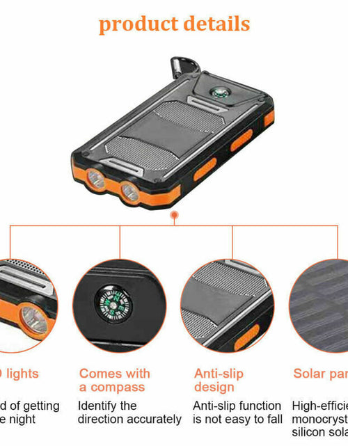 Load image into Gallery viewer, Super 20000Mah USB Portable Charger Solar Power Bank for Iphone Cell Phone 2023
