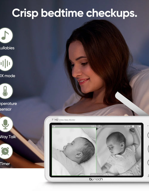 Load image into Gallery viewer, Megaview 7&quot; 720P Baby Monitor with Video Camera and Audio No Wi-Fi 6000Mah Battery VOX Mode Auto Night Vision
