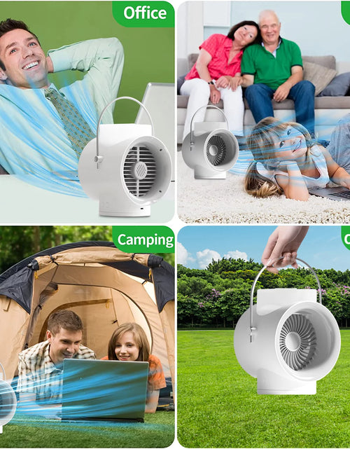 Load image into Gallery viewer, Electric Portable Mini Air Conditioner Fan, Evaporative Air Cooler Fan Humidifier, Wihte
