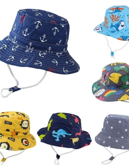 Load image into Gallery viewer, New Panama Summer Baby Girls Hat Beach Sun Cap Travel Boys Fisherman Cap Outdoor Children Bucket Hats Cotton Toddler Baby Hats
