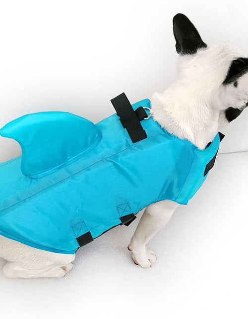 Load image into Gallery viewer, Dog Life Jacket- Preserver with Adjustable Belt, Pet Swimming Shark Jacket for Short Nose Dog (Pug,Bulldog,Poodle,Bull Terrier,Labrador)
