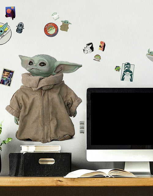 Load image into Gallery viewer, RMK4477SCS the Mandalorian Baby Yoda Grogu Peel and Stick Wall Decals
