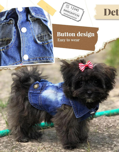 Load image into Gallery viewer, Pet Vests Dog Denim Jacket Hoodies Puppy Jacket for Small Medium Dogs
